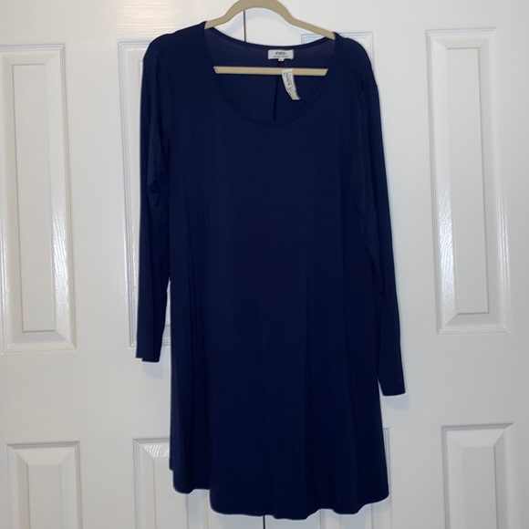 NWT PIKO Long Sleeve Shift Dress - Navy - Picture 2 of 4